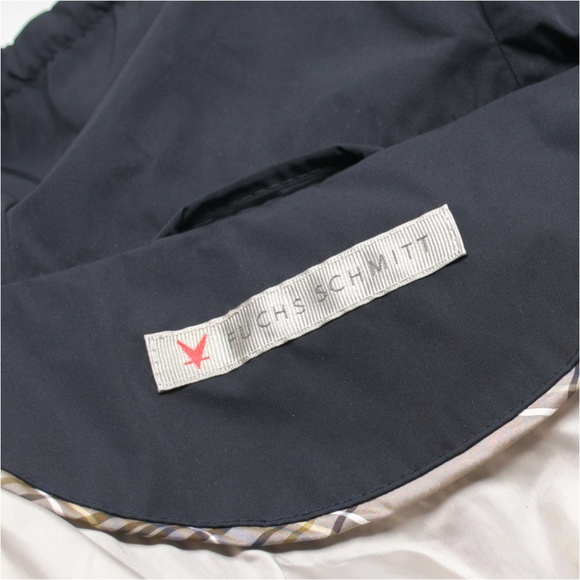 FUCHS SCHMITT Navy Zipper Trench Coat Outdoor Jacket Size UK 16 - Picture 5 of 13